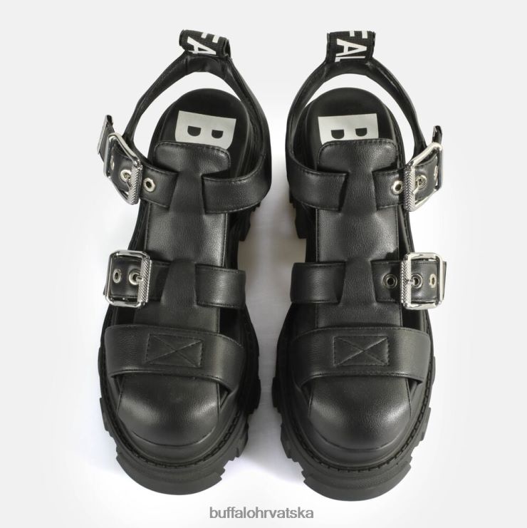 crno Buffalo riot trawl sandale s petom veganske |sandale TDD6T84